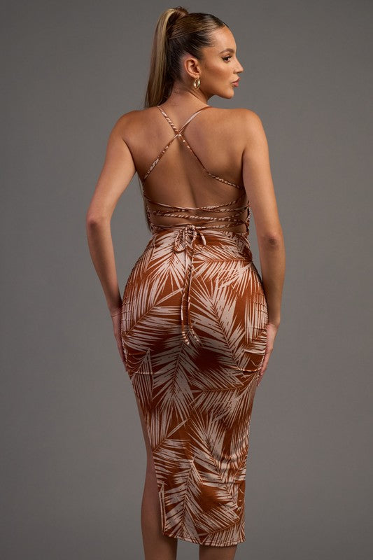 Tropical Midi Dress