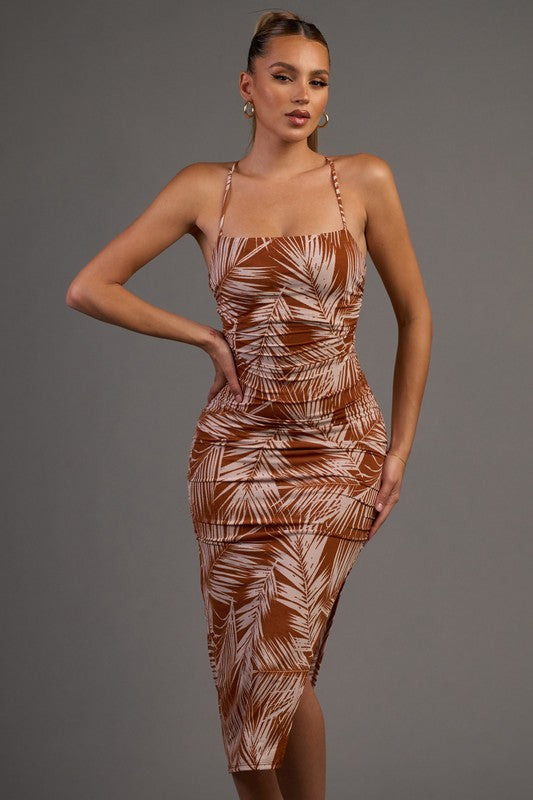 Tropical Midi Dress