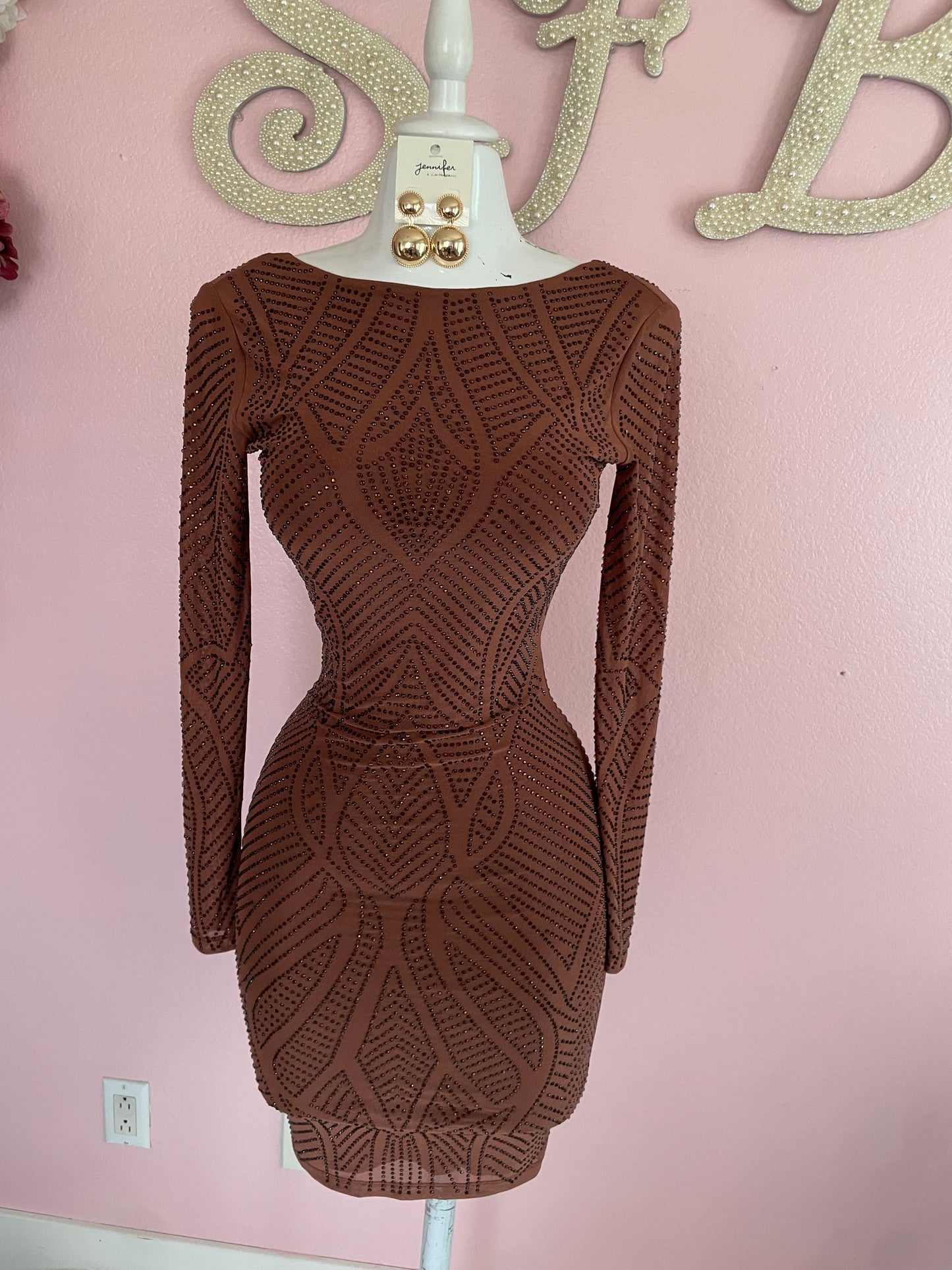 Leah Rhinestone Dress