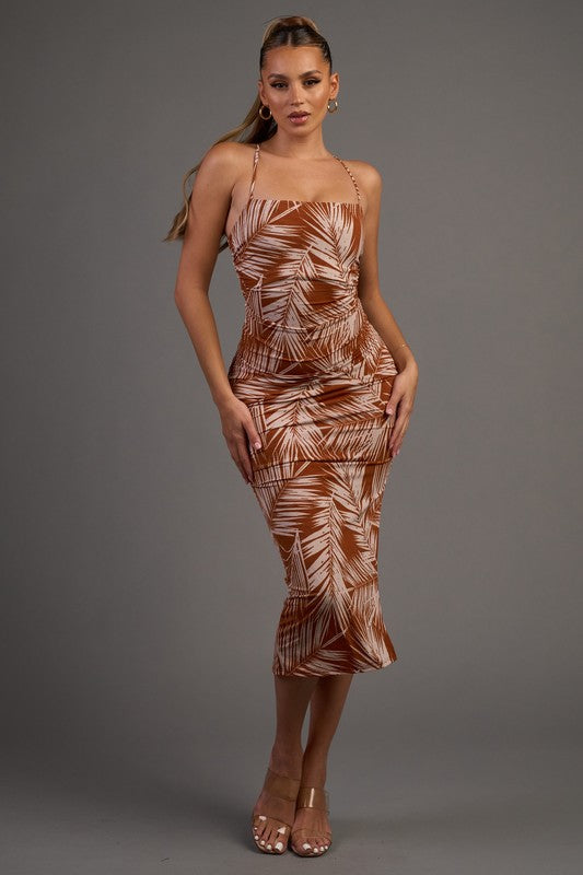 Tropical Midi Dress