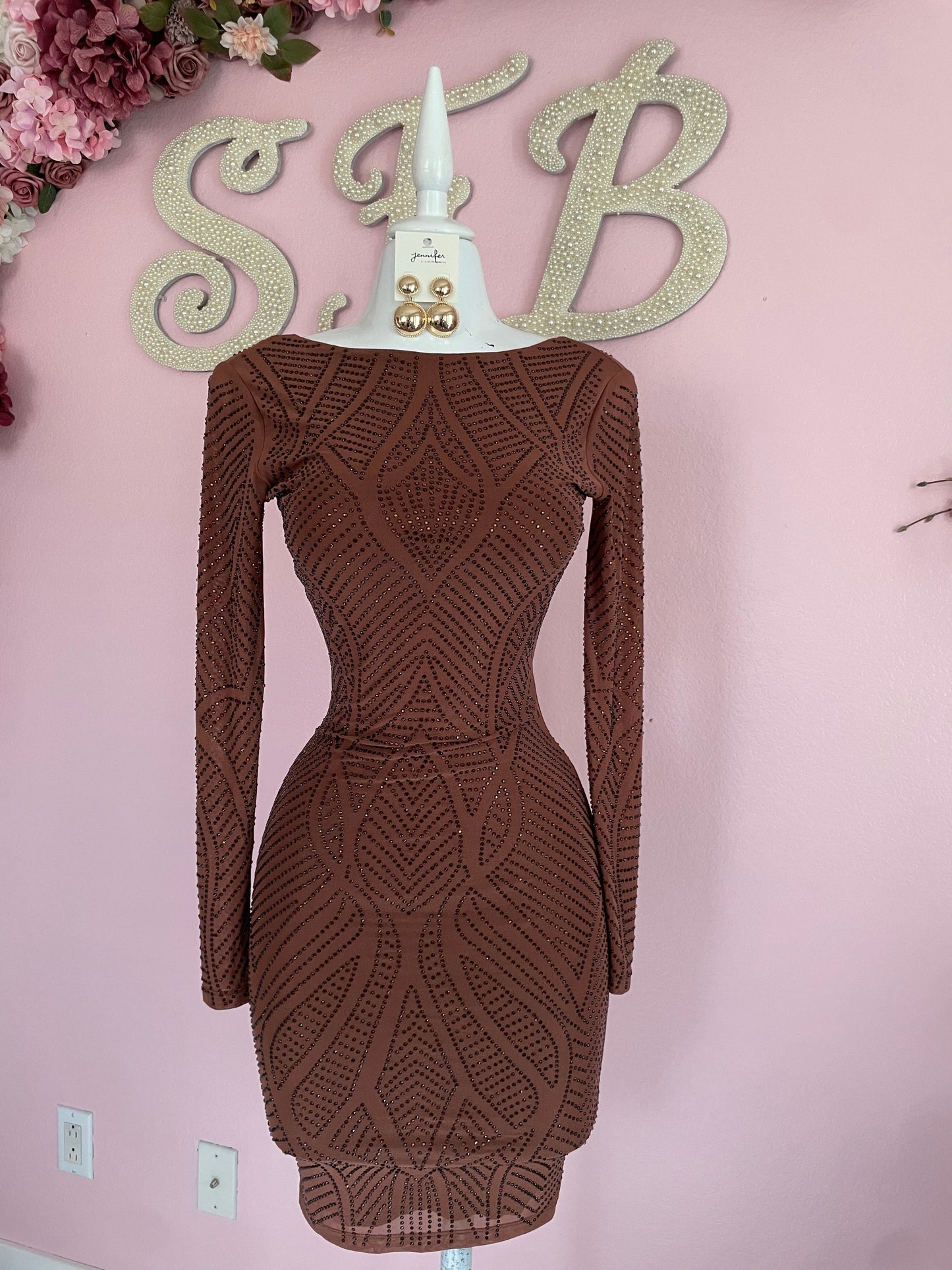 Leah Rhinestone Dress