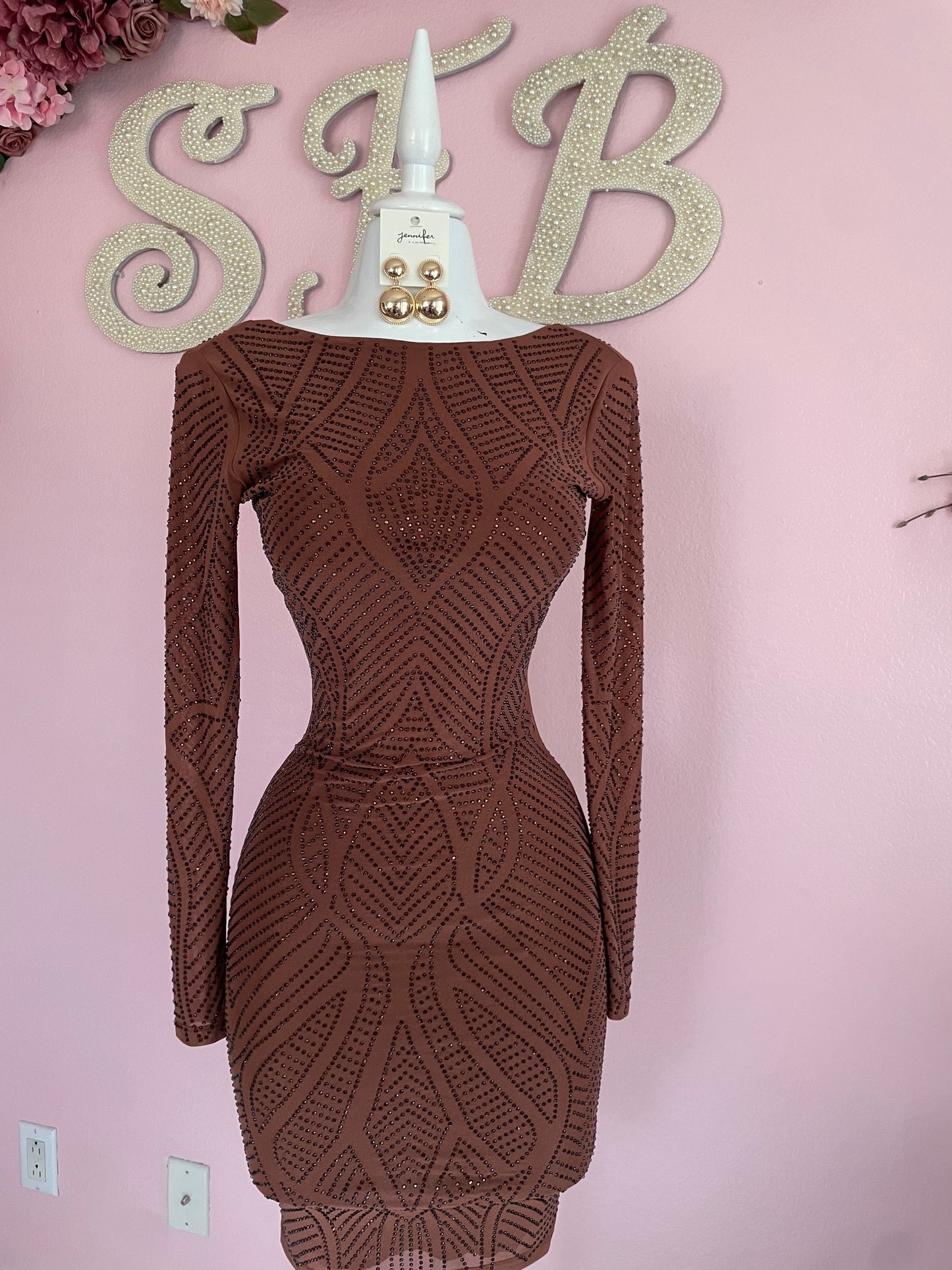 Leah Rhinestone Dress