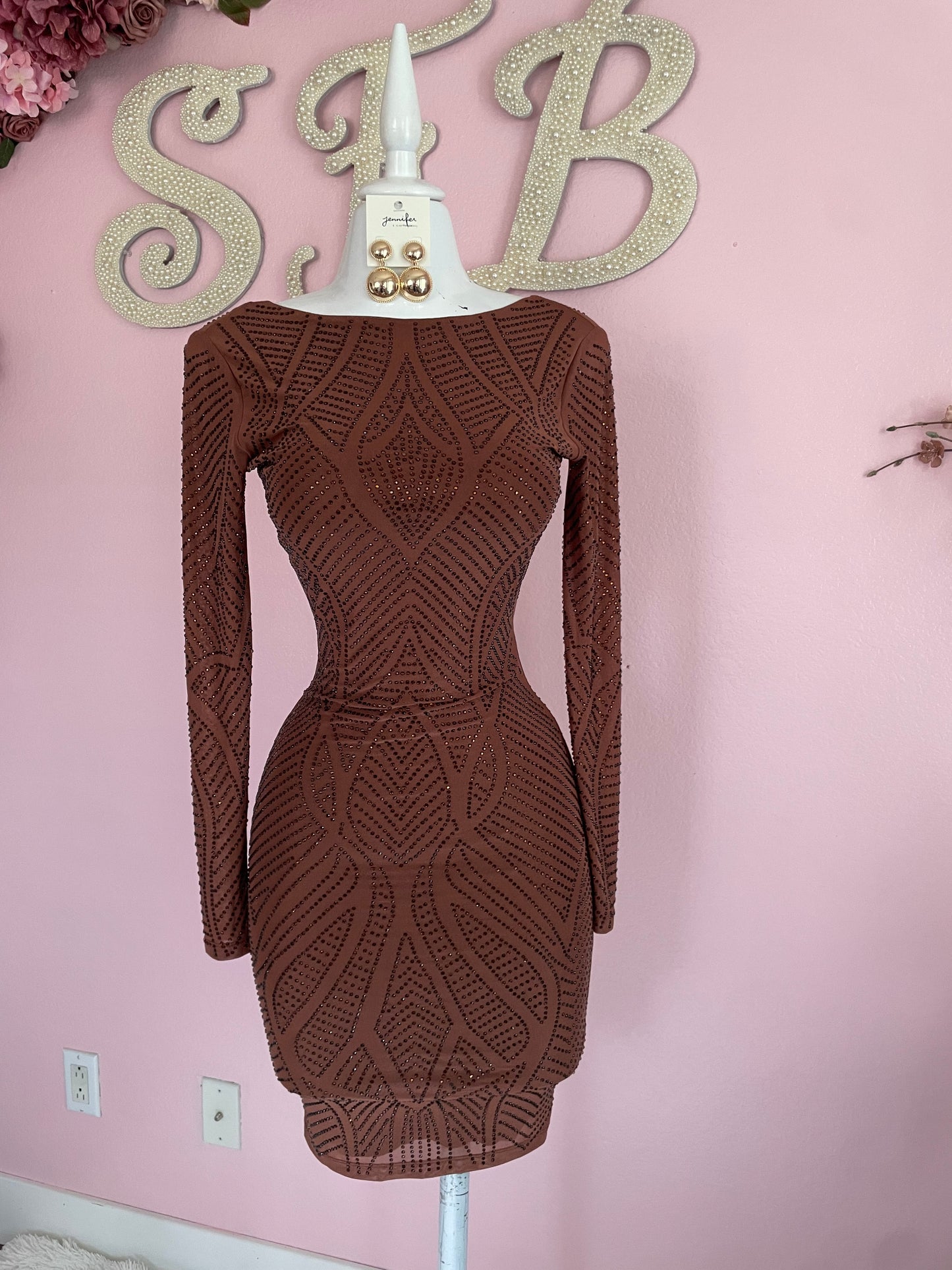 Leah Rhinestone Dress